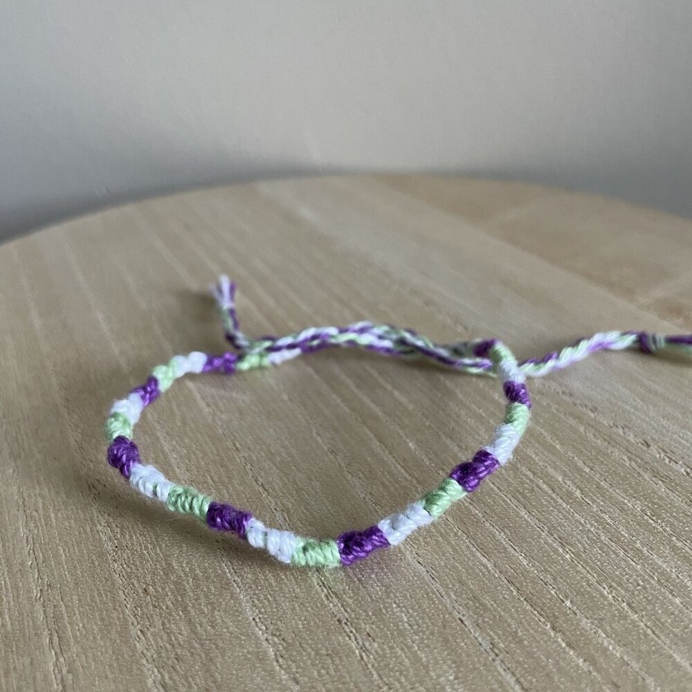Lennox Bracelet, anklet, trendy, comfortable, tie, embroidery thread, woven, gif